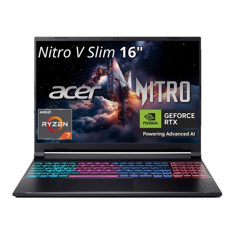 Acer Nitro V 16" WQXGA IPS 180Hz Gaming Notebook AMD Ryzen 7 260 16GB DDR5 RAM 1TB SSD NVIDIA GeForce RTX 5070 Obsidian Black